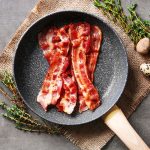 Bacon in Frying Pan with Herbs