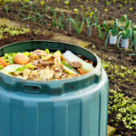 Compost Bin in Garden