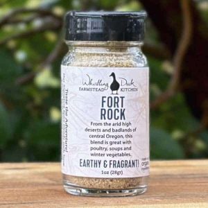 Fort Rock Season Blend Fort Rock Seasoning Blend is earthy and aromatic. it's particularly suited for poultry, soups, and seasonal winter vegetables.