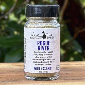 Whistling Duck Farm's Rogue River Seasoning Blend take your taste buds on an adventurous journey ~ ideal companion for trout, salmon, or chicken dishes.