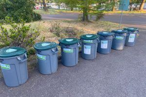 Compost bins at Ashland Grower's Market