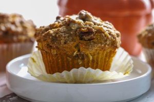 Pecan Streusel Sourdough Pumpkin Spice Muffins
